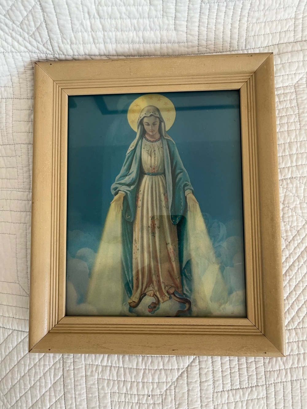 VIRGIN MARY Fatima 3D lenticular flicker picture vintage catholic sacred art